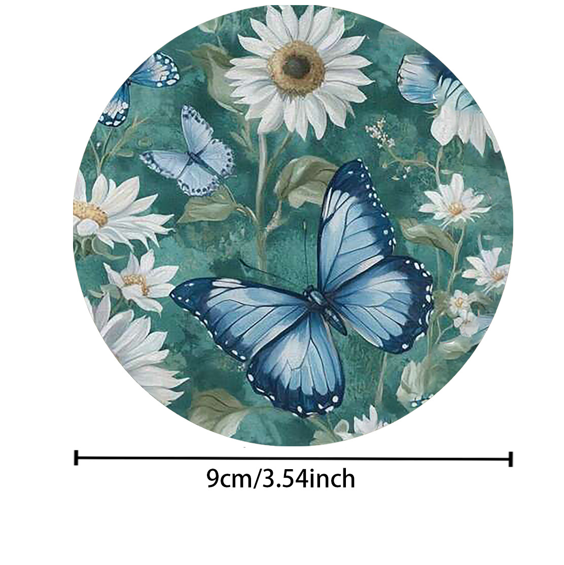 Amazon almohadilla de mesa redonda almohadilla de mariposa de flores almohadilla de aislamiento térmico almohadilla de taza de automóvil almohadilla de taza de café almohadilla de taza de té almohadilla de taza de té