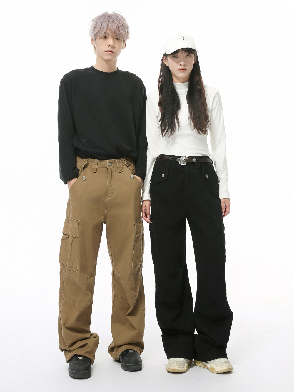 MTLCLOTHES para hombre | Nuevos productos de invierno American Heavy Industries Vaqueros de herramientas sueltos rectos retro de moda casual