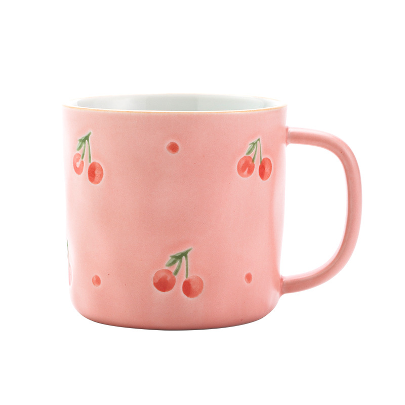 Taza de bebida de cerámica fresca y hermosa de estilo europeo Taza de café de estilo retro Taza de leche de desayuno para el hogar Oficina