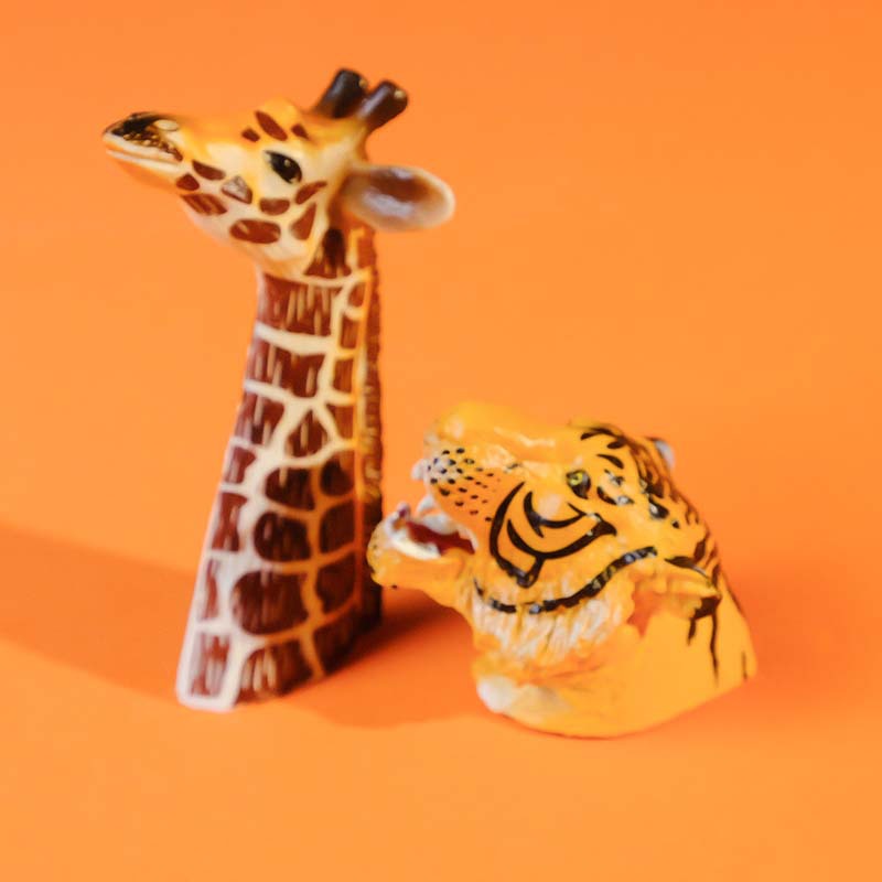 Decoración de celebridades de Internet Etiqueta magnética del refrigerador de jirafa Mensaje Etiqueta magnética Decoración del refrigerador de succión magnética Etiqueta adhesiva del refrigerador con cabeza de tigre nórdico