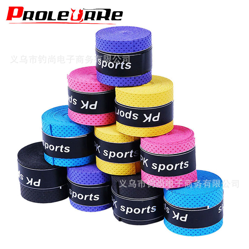 미끄럼 방지 낚싯대 감싼 손잡이와 배드민턴 라켓으로 땀 흡수 두꺼운 손 접착제 테니스 새총 손잡이 통기성 땀 흡수 손 접착제