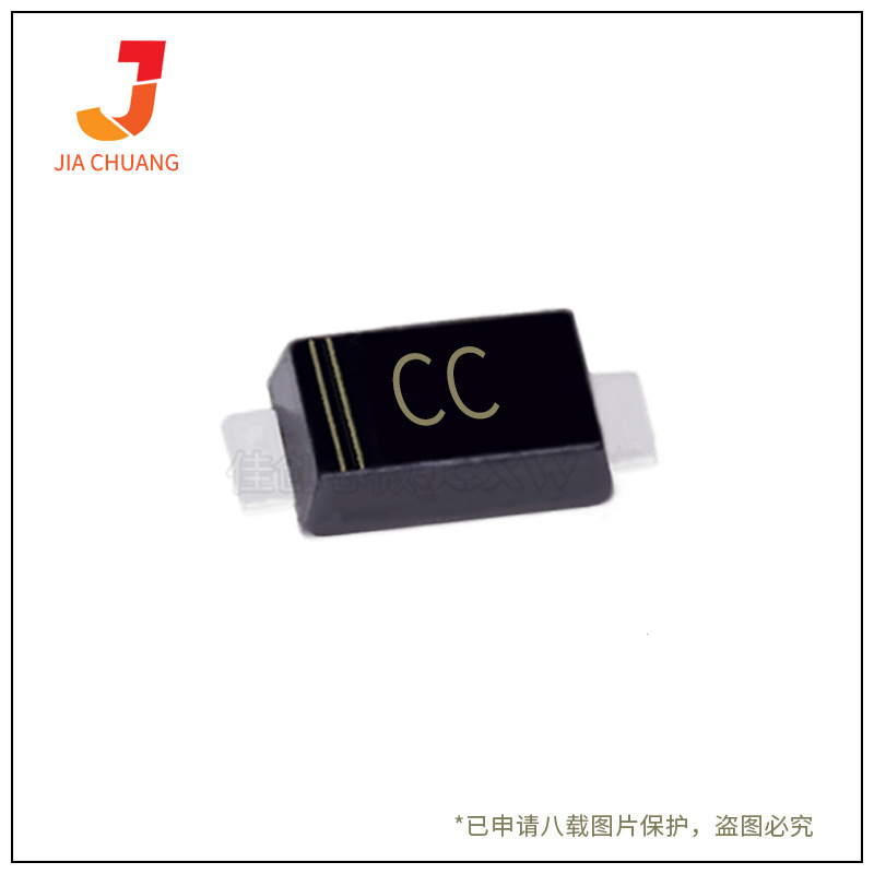 国产替代 SMF58A SOD-123FL 丝印:CC 200W 贴片 单向 TVS二极管