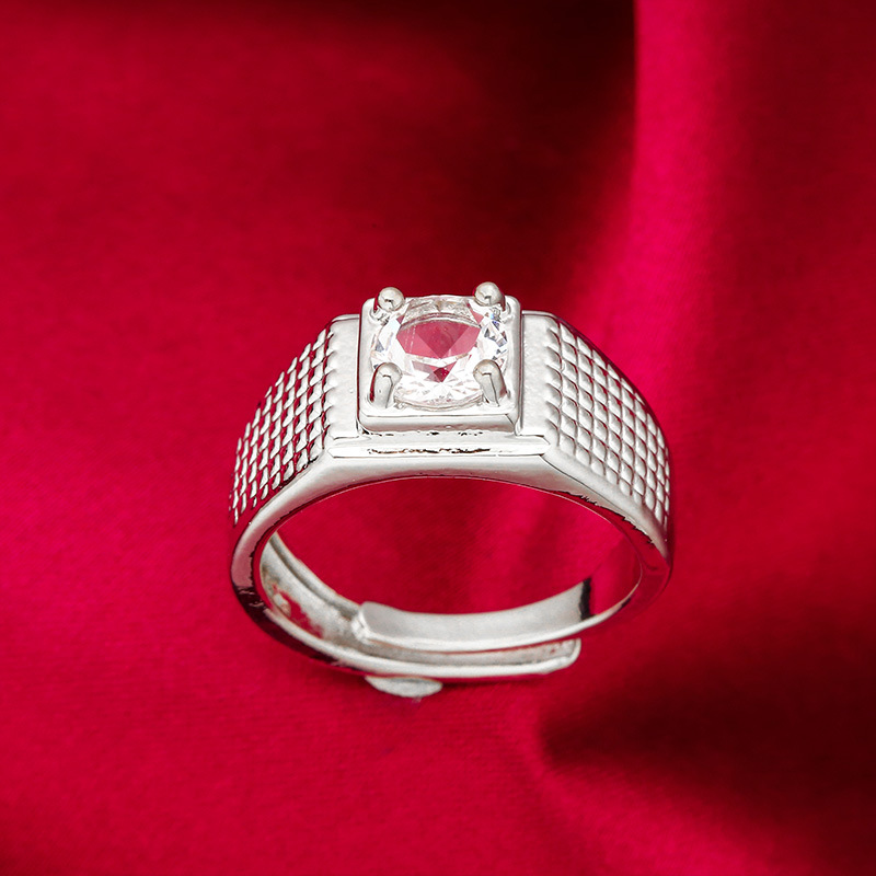 Unisex Jewelry Fashion Plated Platinum Color Ring Opening Ring _voghion.com