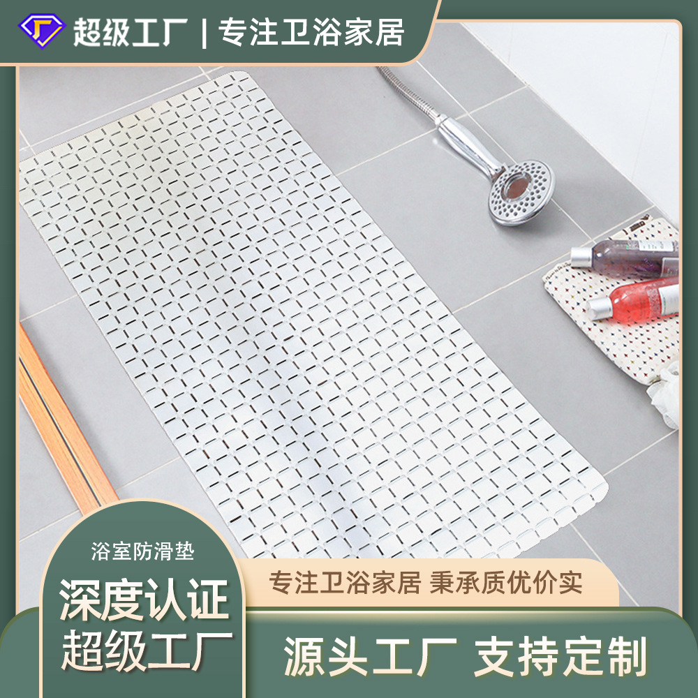Mejorada 78x35 protección del medio ambiente baño ventosa piso estera baño ducha piso estera cuadrado baño bañera antideslizante mat