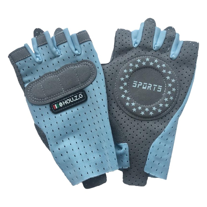 Guantes de medio dedo para niños protector solar fino Seda de hielo transpirable resistente al desgaste antideslizante estiramiento deportes al aire libre guantes de malla de equitación