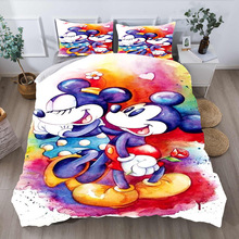 3D家纺三件套被套 米奇系列 数码印花外贸跨境美国亚马逊