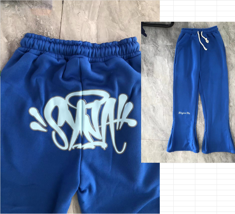 SynaWorld sudadera pantalones de chándal de dos piezas y2g carta bordado oversized HOODIE sweatpants traje