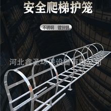 热镀锌平台钢爬梯 玻璃钢护笼直爬梯 金属安全钢梯 深井护笼梯