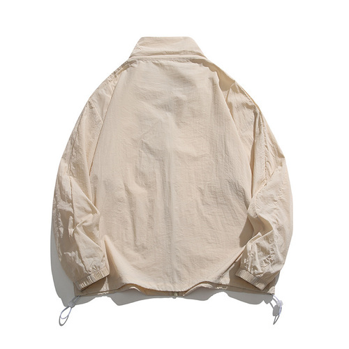 Sports Outdoor Collar-up Jacket Summer Breathable Loose UV Protection Lightweight Jacket Unisex Same Style Sun Protective Clothing