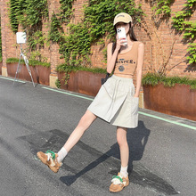 工装短裙裤女2025年夏季新款设计感松紧腰防走光高腰速干a字裙裤