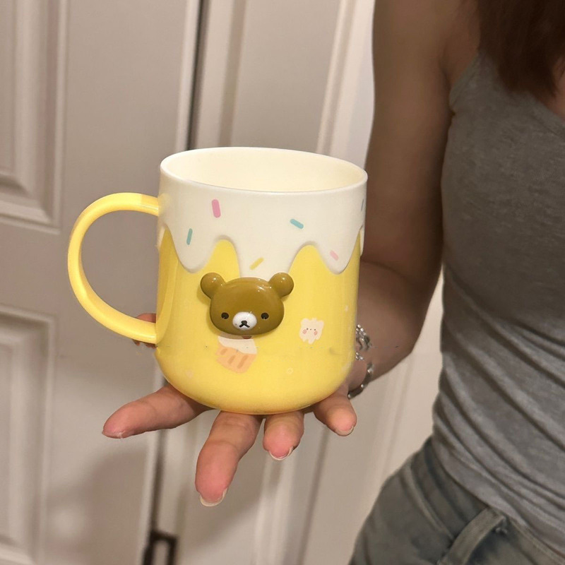 かわいいリラックマ洗面カップカップルうがいカップ家庭用高颜値歯磨きカップうがい学生寮カップ|undefined