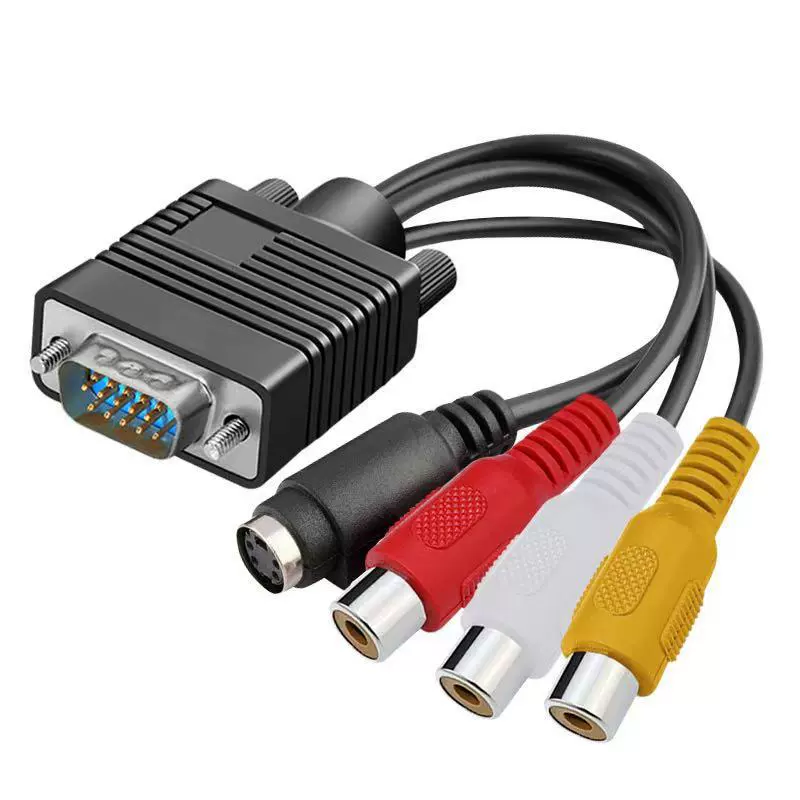 Кабель VGA к AV Lotus с разъемом S-образным разъемом для соединения компьютера с телевизором, набор видеокабеля