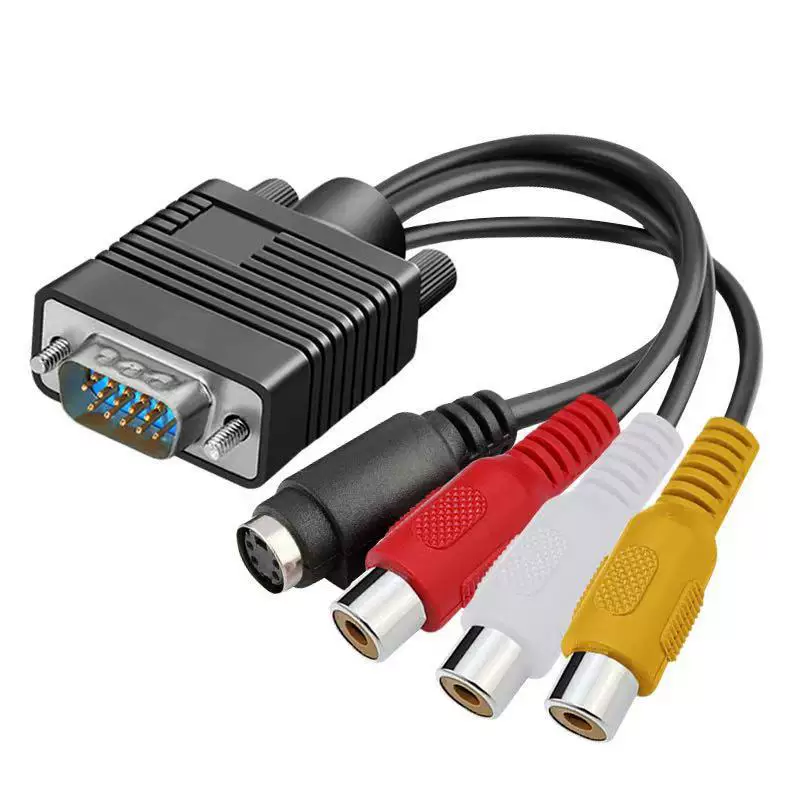 Кабель VGA к AV Lotus с разъемом S-образным разъемом для соединения компьютера с телевизором, набор видеокабеля