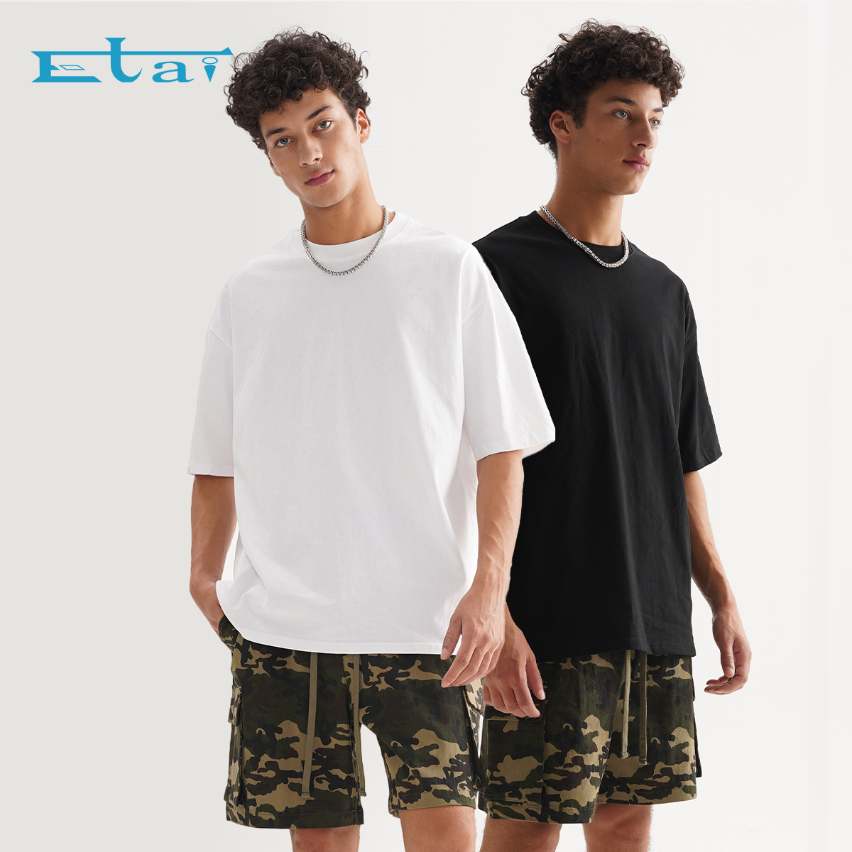 ETAI Hombre| Casual al aire libre camiseta de algodón sólido de alta calidad tendencia versátil verano hombre y mujer manga corta