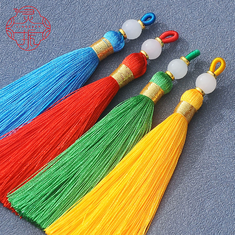 New Small Pull Ring Tassel Fringe Antique Beaded Jewelry Clothing Accessories Hanging Fan Musical Instrument Sachet Decorative Pendant