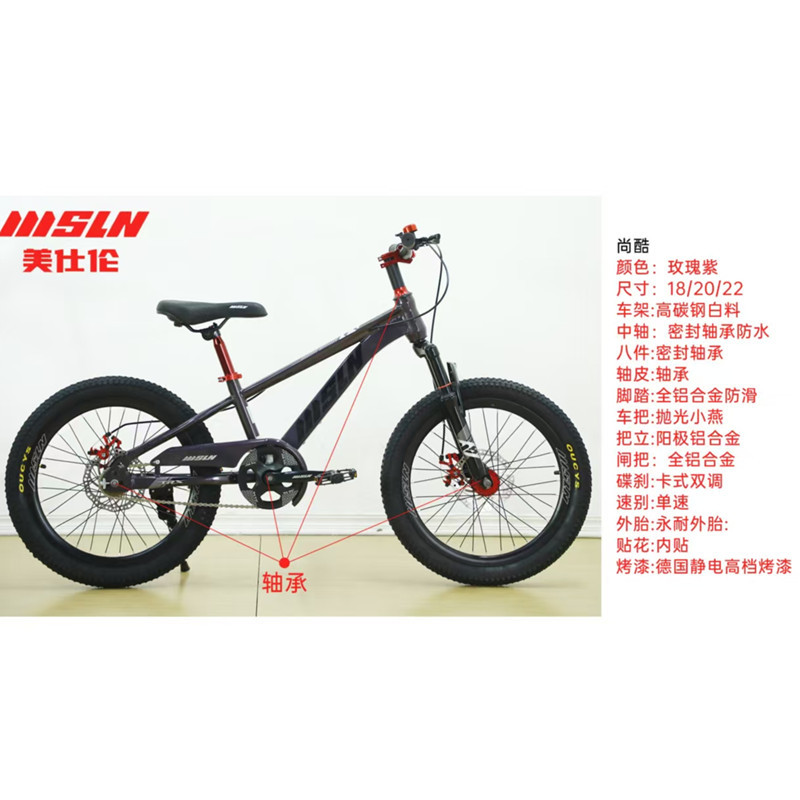 Mountain Bike Double Disc Brake Variable Speed Men's and Women's Student Bike Transportation Road Bike 18/20/ 22inch Off-Road Bicycle