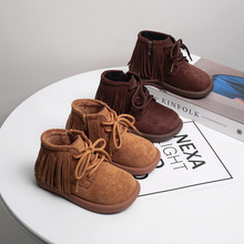 ��ëƤŮͯ���KƤѥ���s��ɫƽ��ѥ�ﶬ2024�¿�Ů��������ѥ��ů