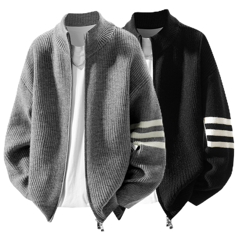 2025 Spring & Fall Cardigan Knitwear Jacket Men's Youth High-End Quality Knitwear Men's Outer Wear Spring & Fall Trend