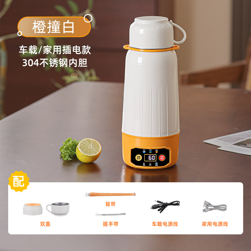 오렌지 화이트-304 스테인레스 스틸 [차량/가정용 플러그인 모델]