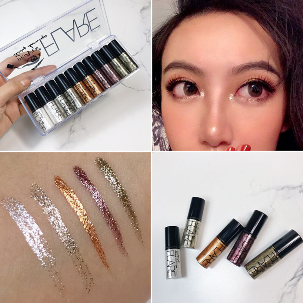 Diamond Shining Eyeliner Sequin Liquid Highlight Shining Silkworm Eyeshadow Tears Eye Makeup Stage Performance Makeup Teardrops Makeup