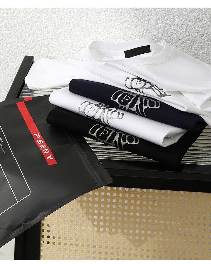 T-shirt de algodão leve estilo italiano para homem e mulher_voghion.com
