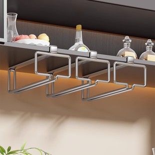 Red Wine Glass Rack Upside-Down Wine Cabinet Punch-Free Goblet Storage Rack Home Hanging Accessible Luxury High-End Ornaments