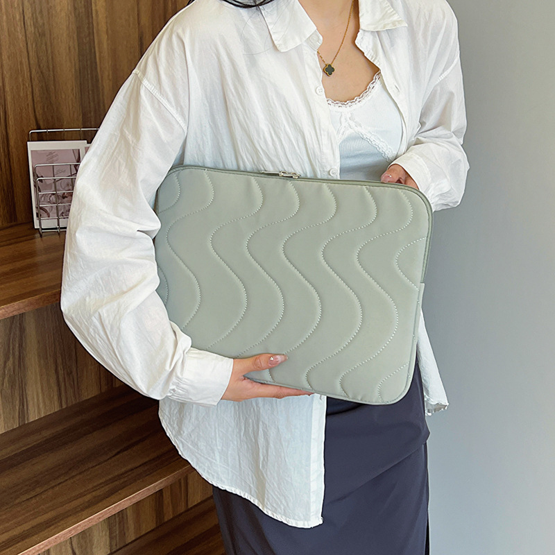 Cross-Border Lightweight Shockproof Computer Sleeve Bag with Water Ripple Quilting, Japanese-Style Tablet Sleeve Bag, Commuter Tablet Storage Bag Cross-Border Lightweight Shockproof Computer Sleeve Bag with Water Ripple Quilting, Japanese-Style Tablet Sleeve Bag, Commuter Tablet Storage Bag