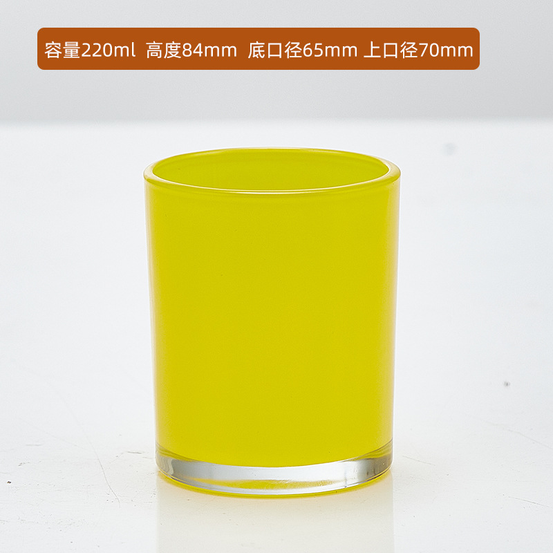 Candelaria de banano cubierta de banda de vidrio de colores vela DIY taza vacía dormitorio recipiente de candelaria de banano en candelabros