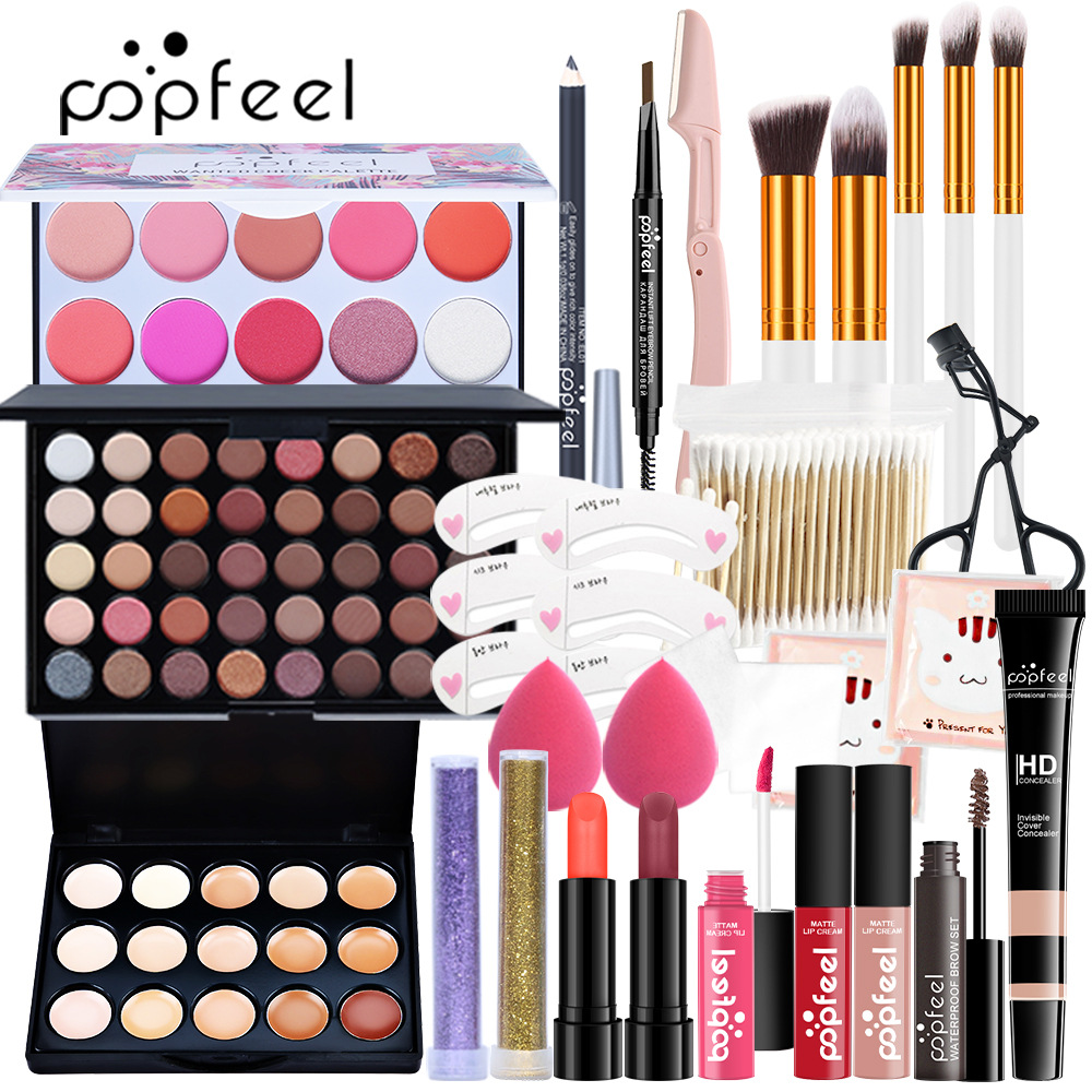 1000g Weight Makeup Set Type Of Cosmetics Paste Material Multicolor Pattern Elegant, Glam, Punk Style Elegant Glam Punk Multicolor Paste Makeup Set 30