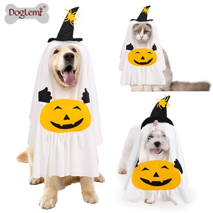 Dog Funny Clothes suit Creative Pumpkin Ghost Pet Personality Transformed Clothes Cross Border Halloween Dog Costume