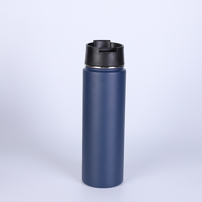 Botella de Agua Deportiva de Gran Capacidad con Aislamiento al Vacío de Doble Capa de Acero Inoxidable de 22 oz, Portátil para Exteriores y Montañismo