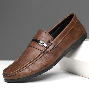 Lightweight Soft-Soled High-Bottom Driving Wenzhou Men's Lok Fu Doudou Shoes Men's Wear-Resistant Trbottomy Shoes Wedding Groom Business Formal Wear