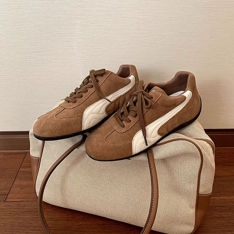 [Sheii Су Инь] Корейский блогер ~ Ретро шнуровая кожаная обувь с низким верхом повседневная обувь женская немецкая обувь гоночная обувь