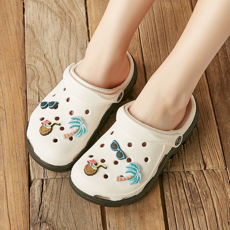 Women's New Clogs Slippers Student Ins Trendy Korean Version Summer Non-Slip Outdoor Nurse Closed-Toe Shoes Zhao Zhizhou