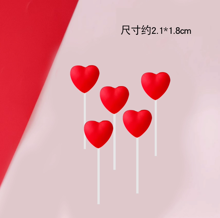 Cake topper heart picks, assorted red/rose and mixed sets, multiple pack sizes (70–100 pcs)