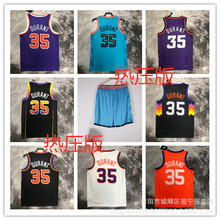 跨境批发篮球衣 太阳队35号杜兰特热压球衣篮球服sun 可自定义