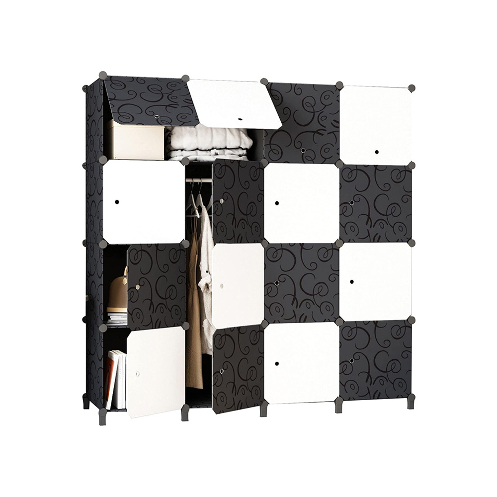 可折叠立构式简易衣柜出租房居家屋多层格子拼装经济整理衣橱收纳