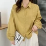春款新款宽松灯笼袖衬衫