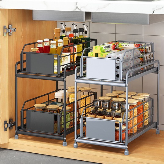 Amazon Cross-Border Kitchen and Bathroom Multi-Functional Countertop Storage Rack, Spice Bottles, Jars, Sundries, Pull-Out Storage Amazon Cross-Border Kitchen and Bathroom Multi-Functional Countertop Storage Rack, Spice Bottles, Jars, Sundries, Pull-Out Storage