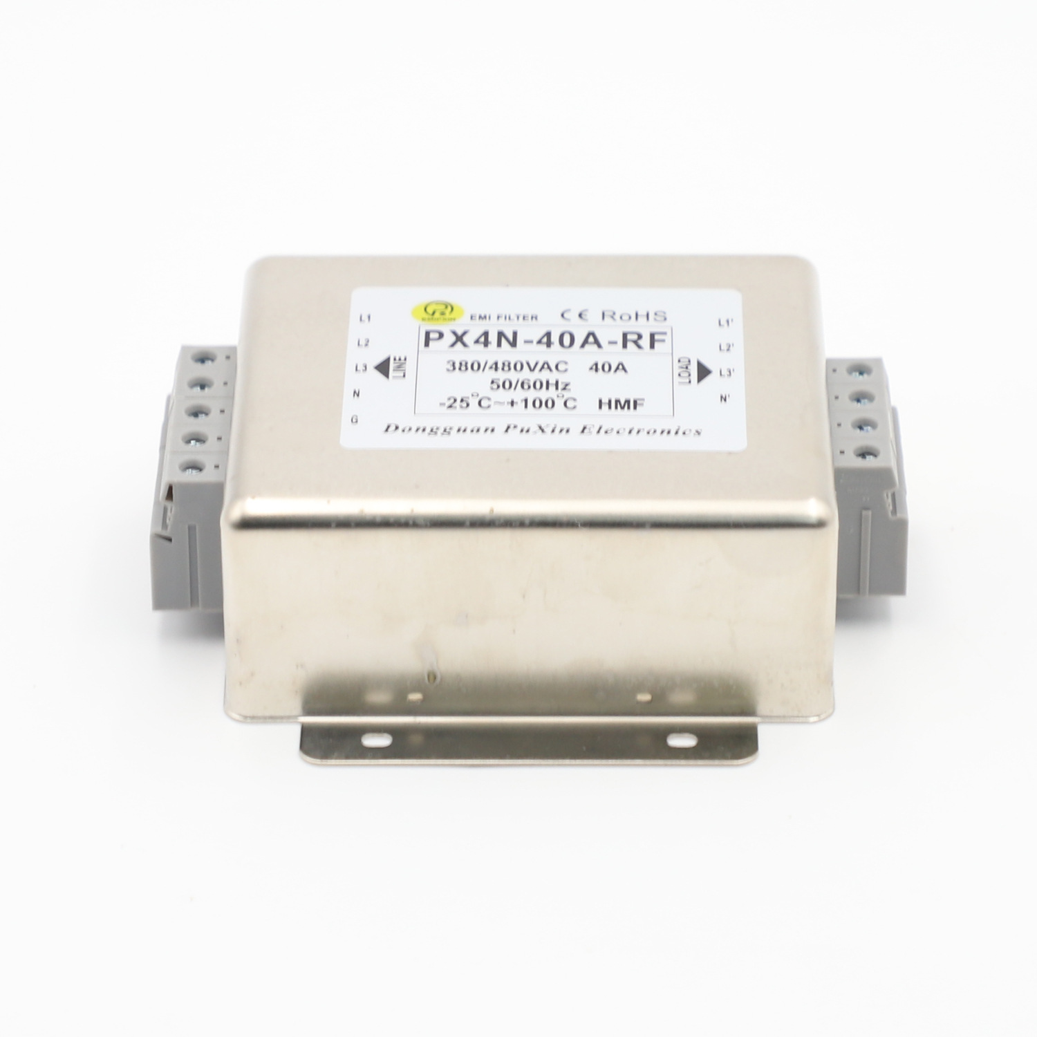 优质品牌厂家直销普鑫(EMIPXIN)PX4N-40A-RF三相四线端子台滤波器