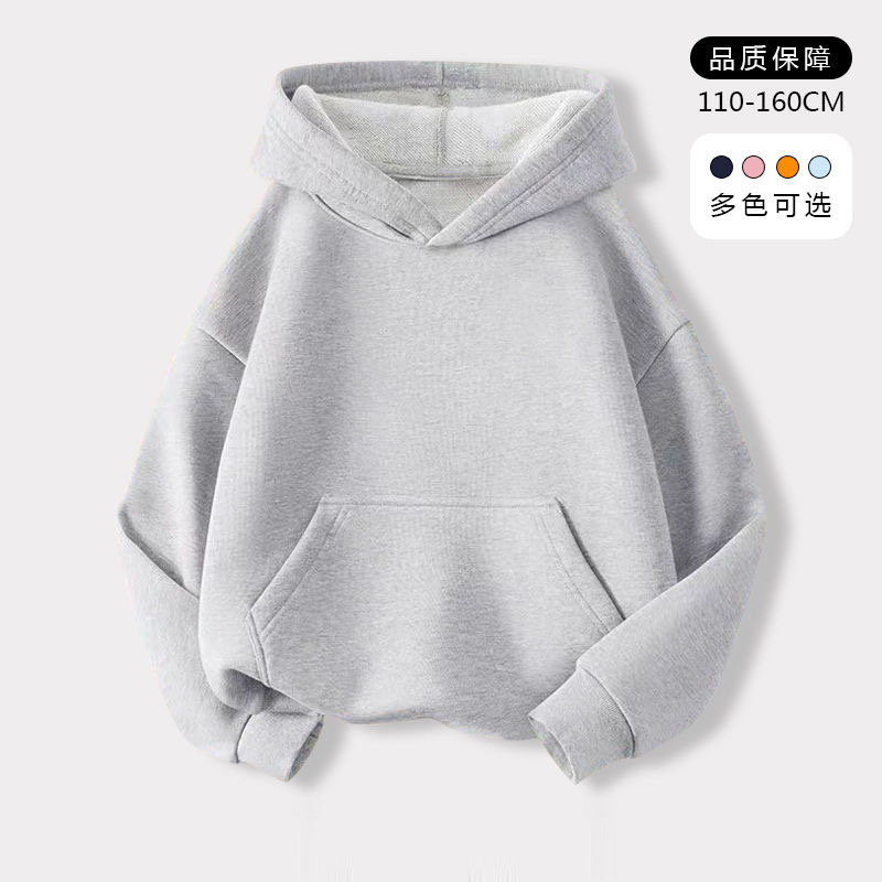 童装新款冬季欧美潮牌男女童抓绒卫衣套装中大童女童连帽加绒运动|undefined
