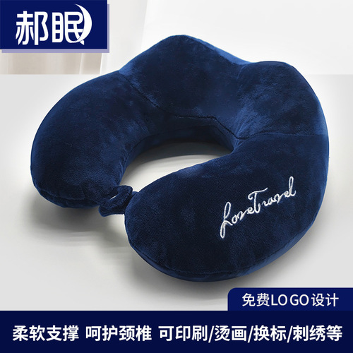Winter Logo U-shaped Neck Pillow Activity Gift Pillow Airplane Neck Pillow Shredded Memory Foam Travel U-shaped Pillow Wholesale