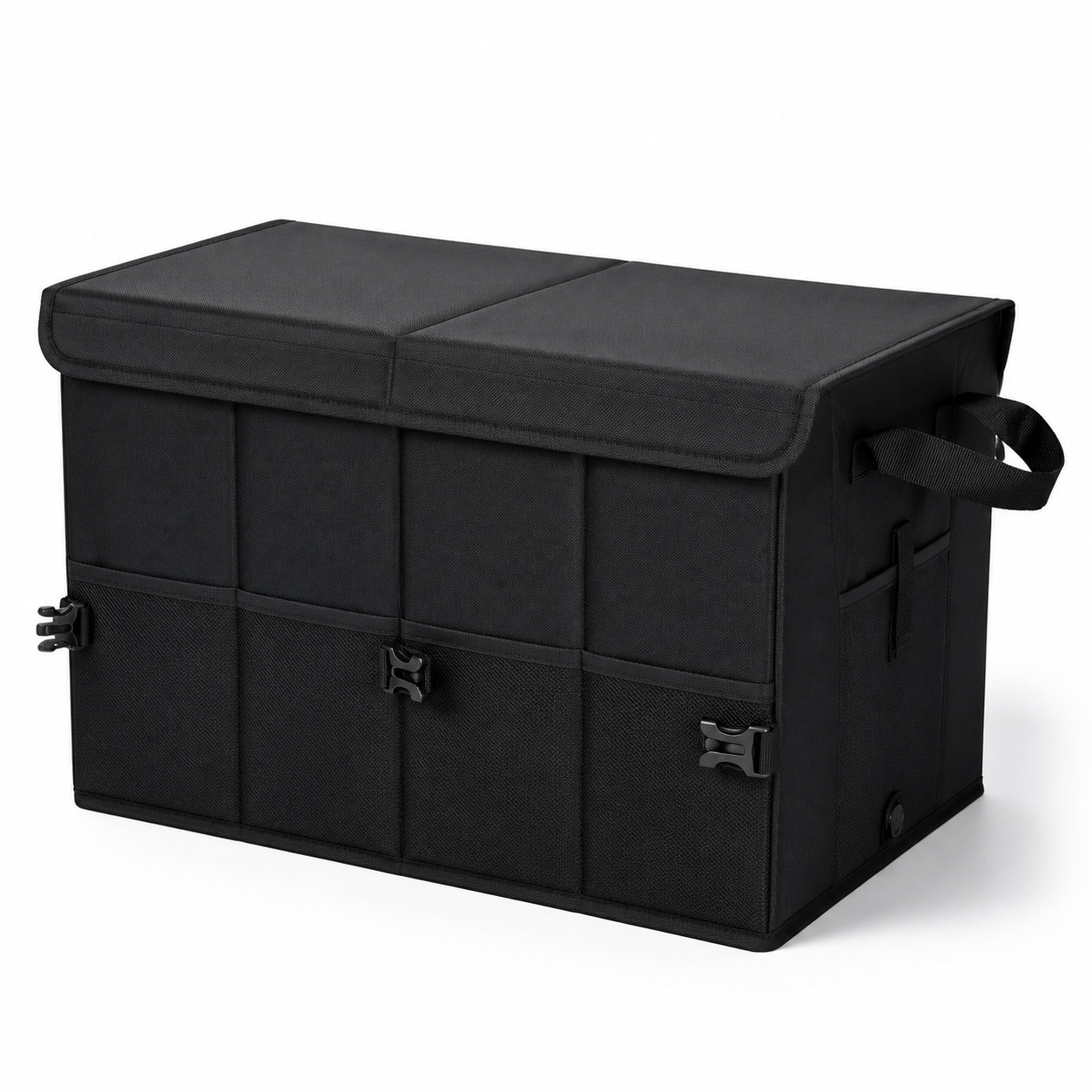 Amazon car trunk storage box with lid, foldable compartment organizer, large capacity for home and car use