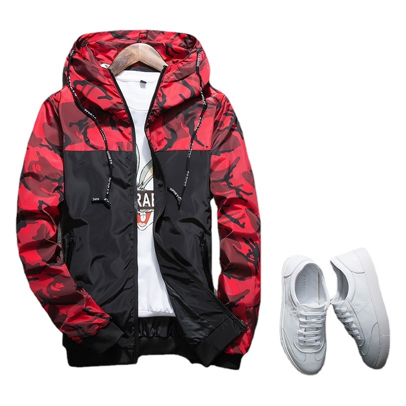 6682 yiqixin primavera y otoño hombres chaqueta de camuflaje chaqueta de los hombres jóvenes casual delgada transfronteriza entrega de una pieza