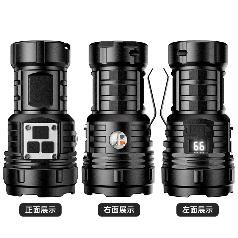 Nuevas linternas de nueve ojos ultra brillantes portátiles LED multifuente de luz multifuncional al aire libre antorcha pequeña larga duración image 6