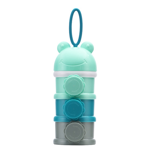 Cartoon baby milk powder box portable portable sealed moisture-proof rice noodle food storage tank large capacity divided into compartments