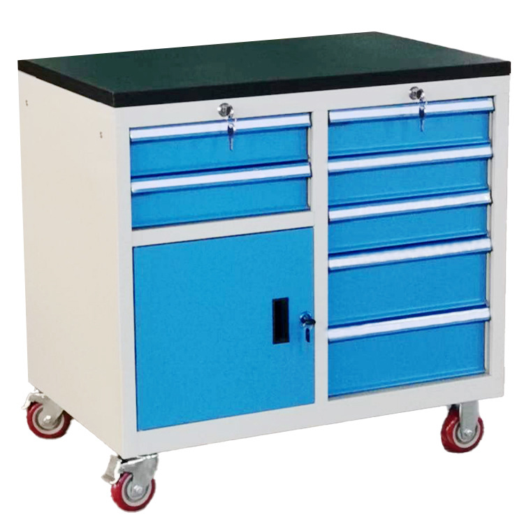 组合工具车 带抽屉或柜子挂板工具柜 批发移动式车间周转车