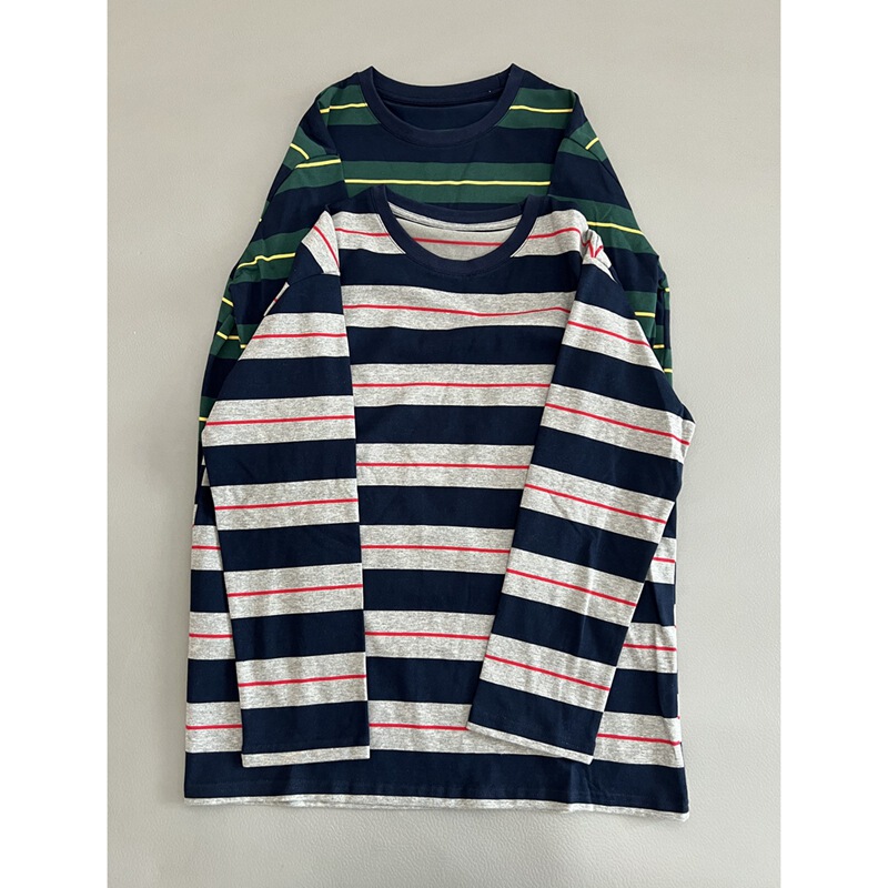 Trendy and Stylish Boyfriend Striped Long-Sleeve T-Shirt for Women, New Spring and Autumn Loose Casual Versatile Top, Niche Style Base Shirt