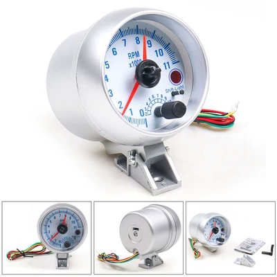 Car modified tachometer 3.75 inch 0-11000 Rpm meter tachometer double pointer car meter (automobile instrument) - tachometer-0-11