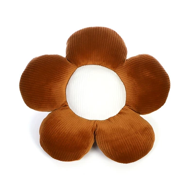Headrest pillow creative plush car - flower-headrest-brown